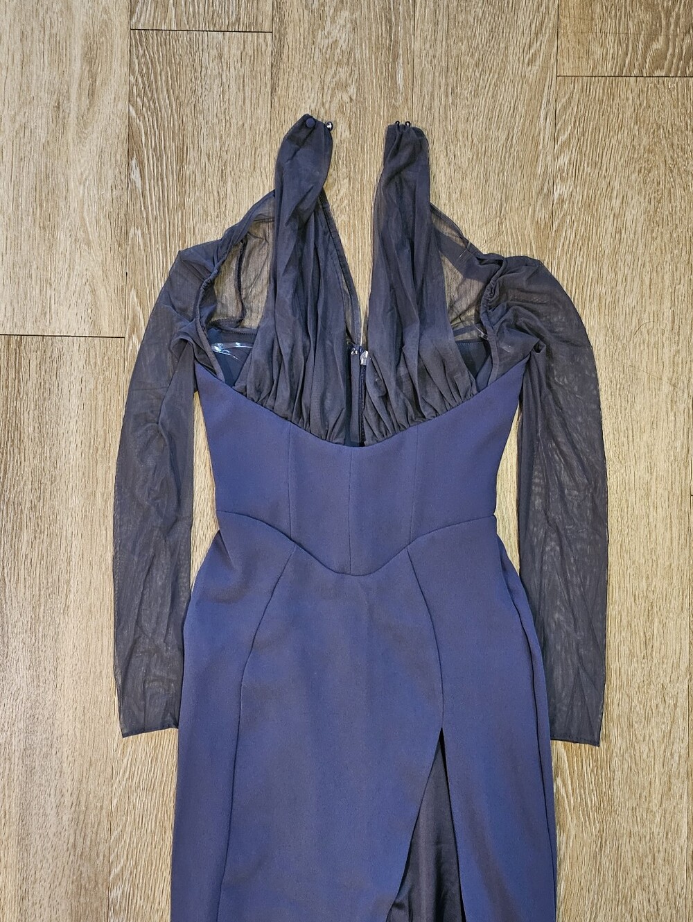HOUSE OF CB 'Evangelina' Slate Plunge Maxi Dress - Picture 8 of 14